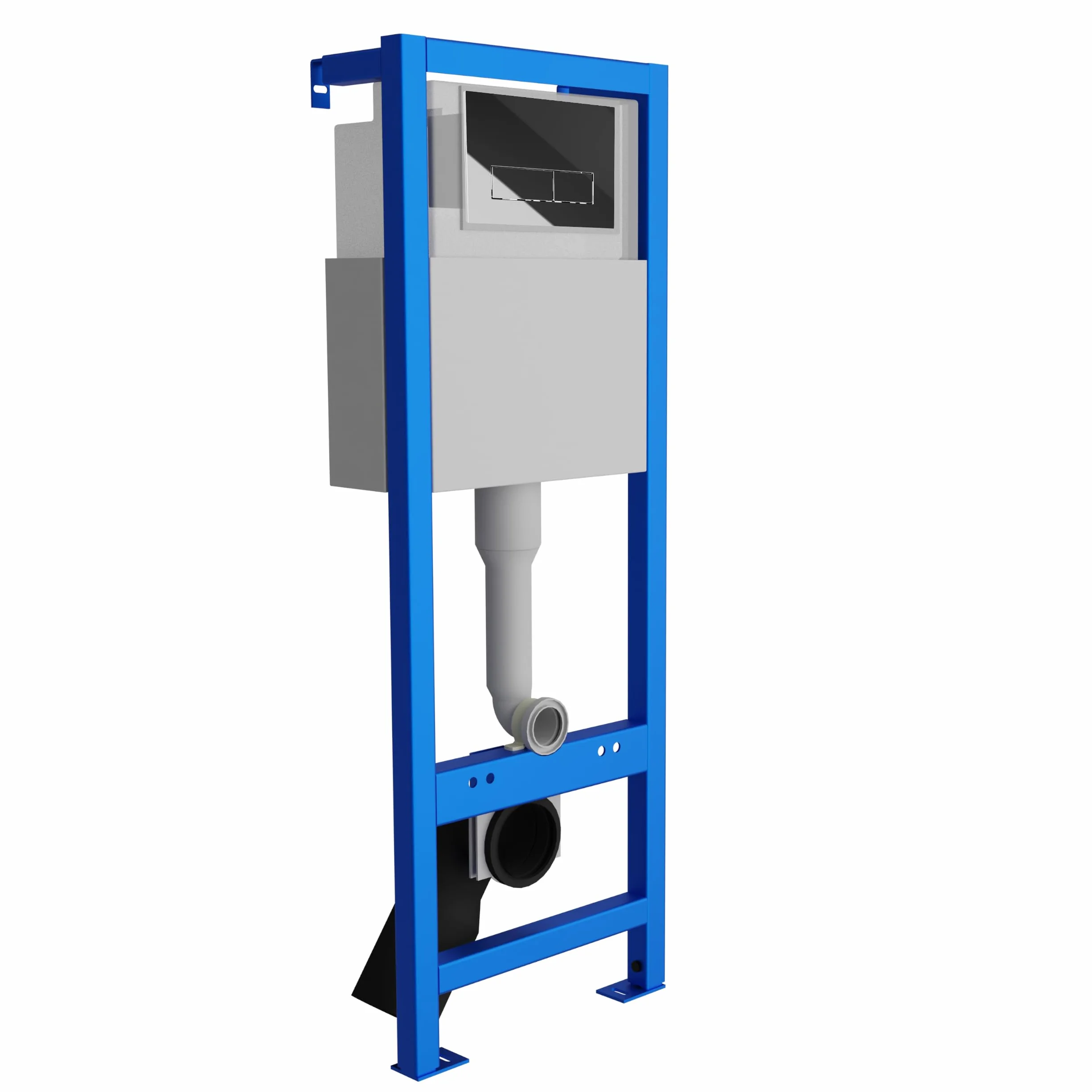 Domino Lavita elemento da parete WC sospensione placca comando RC cromato altezza flessibile 112-128 cm