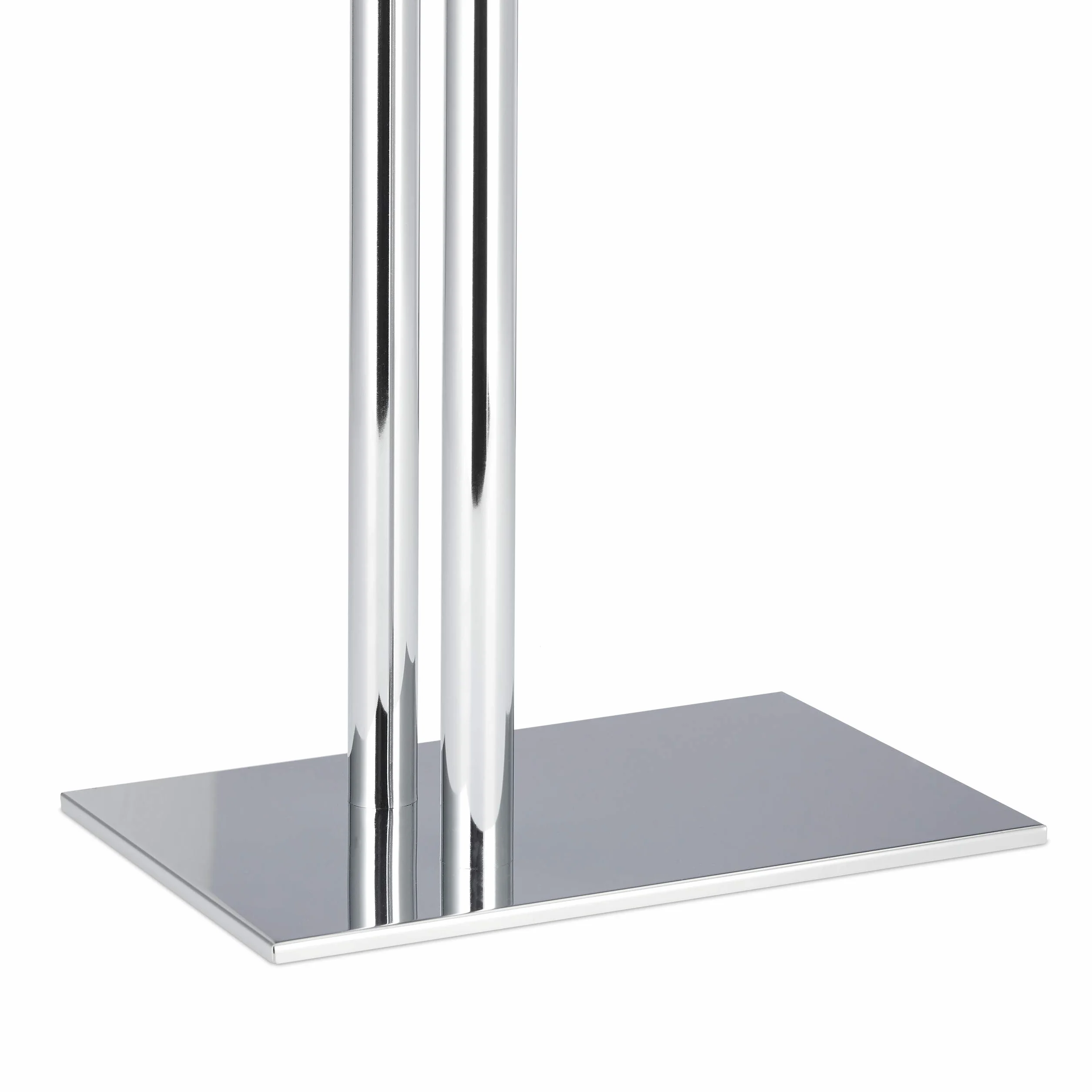 Relaxdays Portasciugamani da Terra Metallo Effetto Inox 78x46x20 cm Argentato