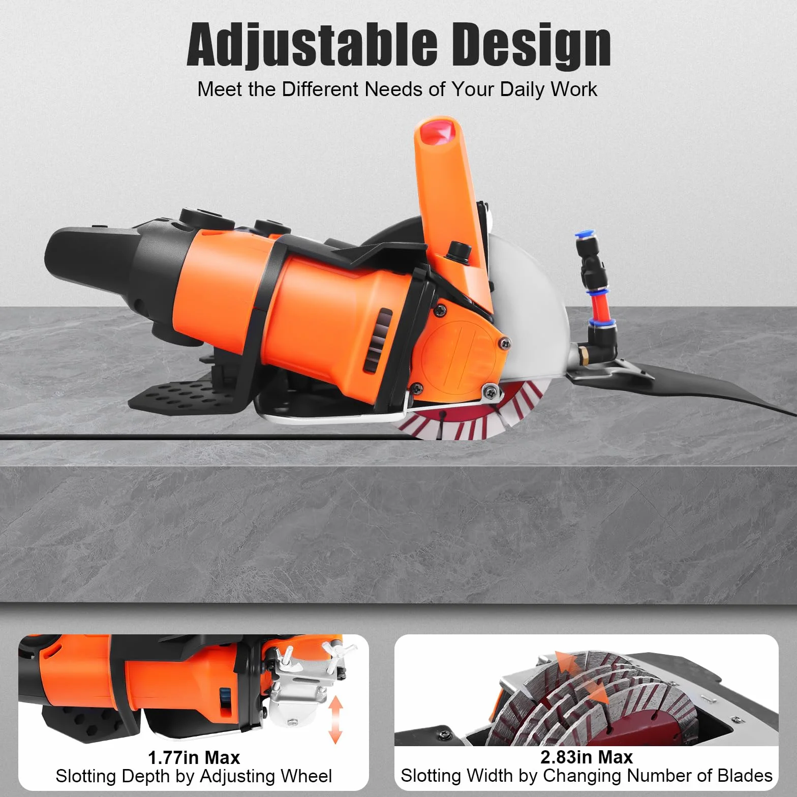 Scanalatrice da Parete 5200W 10500 giri/min Elettrica con 5 Lame per Calcestruzzo Mattone Marmo