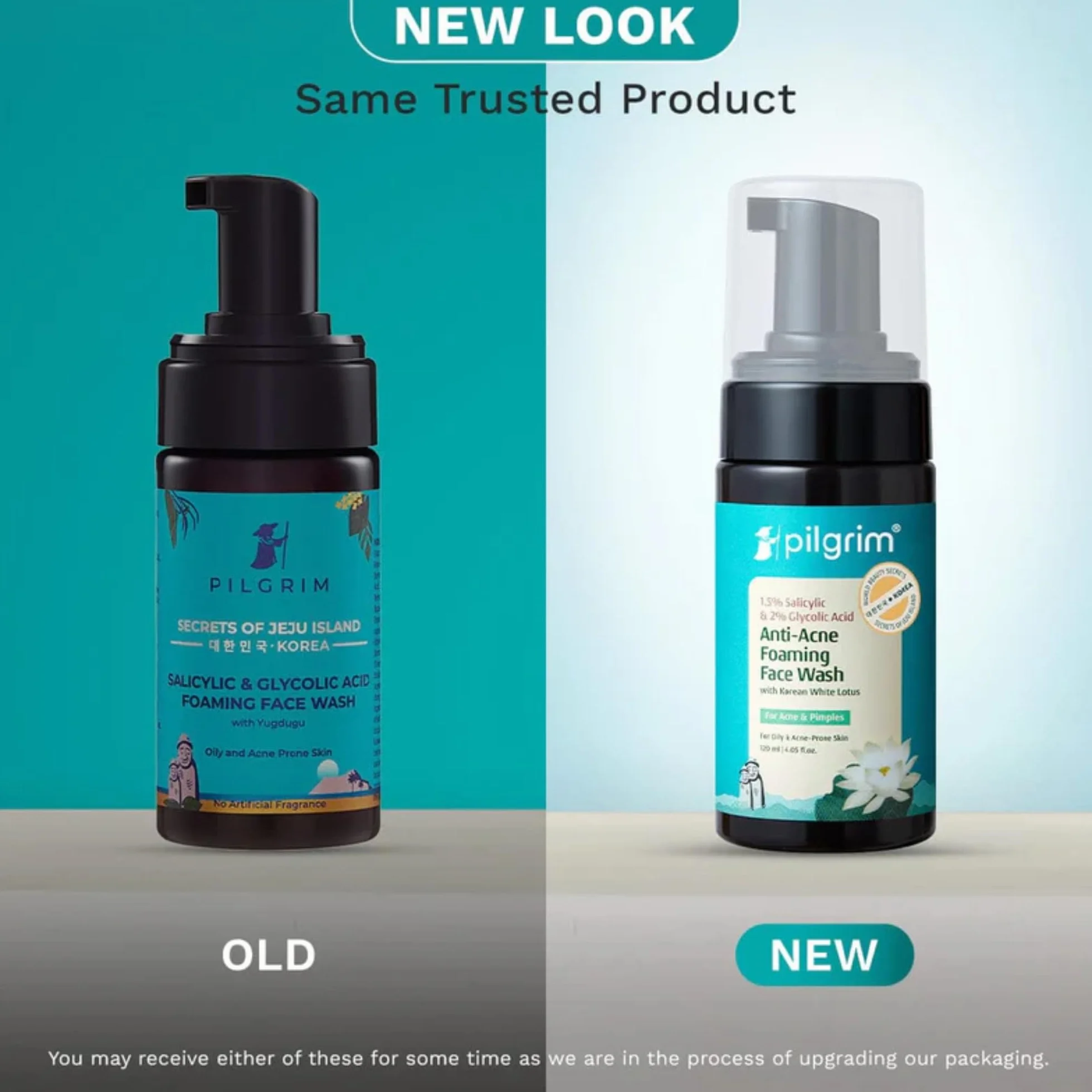 Pilgrim Detergente viso schiumogeno coreano 1,5% salicilico (Bha) e 2% acido glicolico (Aha) per pelli grasse e soggette ad acne Lavaggio viso glicolico e acido salicilico per uomini e donne Prodotti