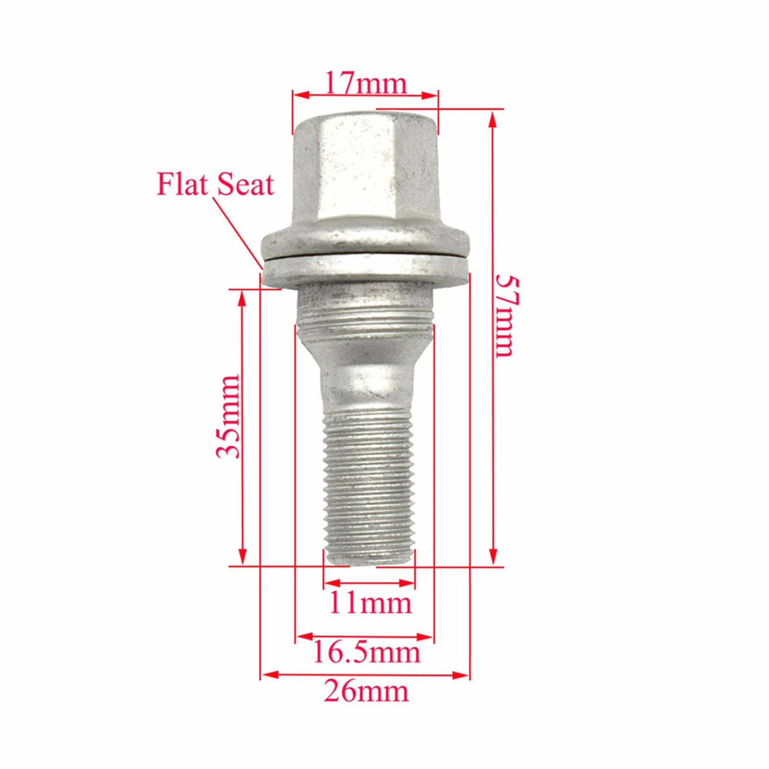 Bulloni per ruota M12 x 1,25 mm adatti per Peugeot 206 207 208 308 407 1007 2008 3008 5008 Citroen C2 C3 C4 C5 JUMPO acciaio al carbonio
