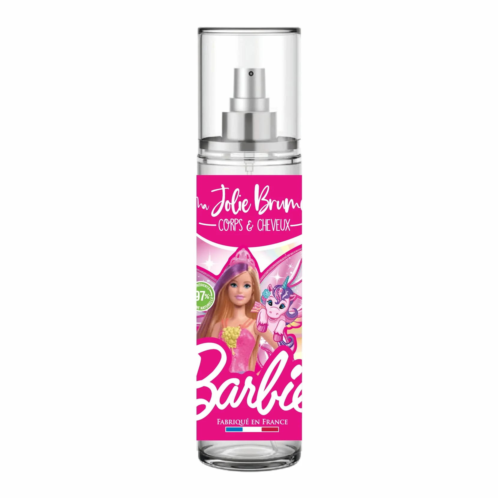 BARBIE - Set di profumi Eau de Toilette per bambini, 30 ml, spray profumato per corpo e capelli, 100 ml, profumo floreale e fruttato