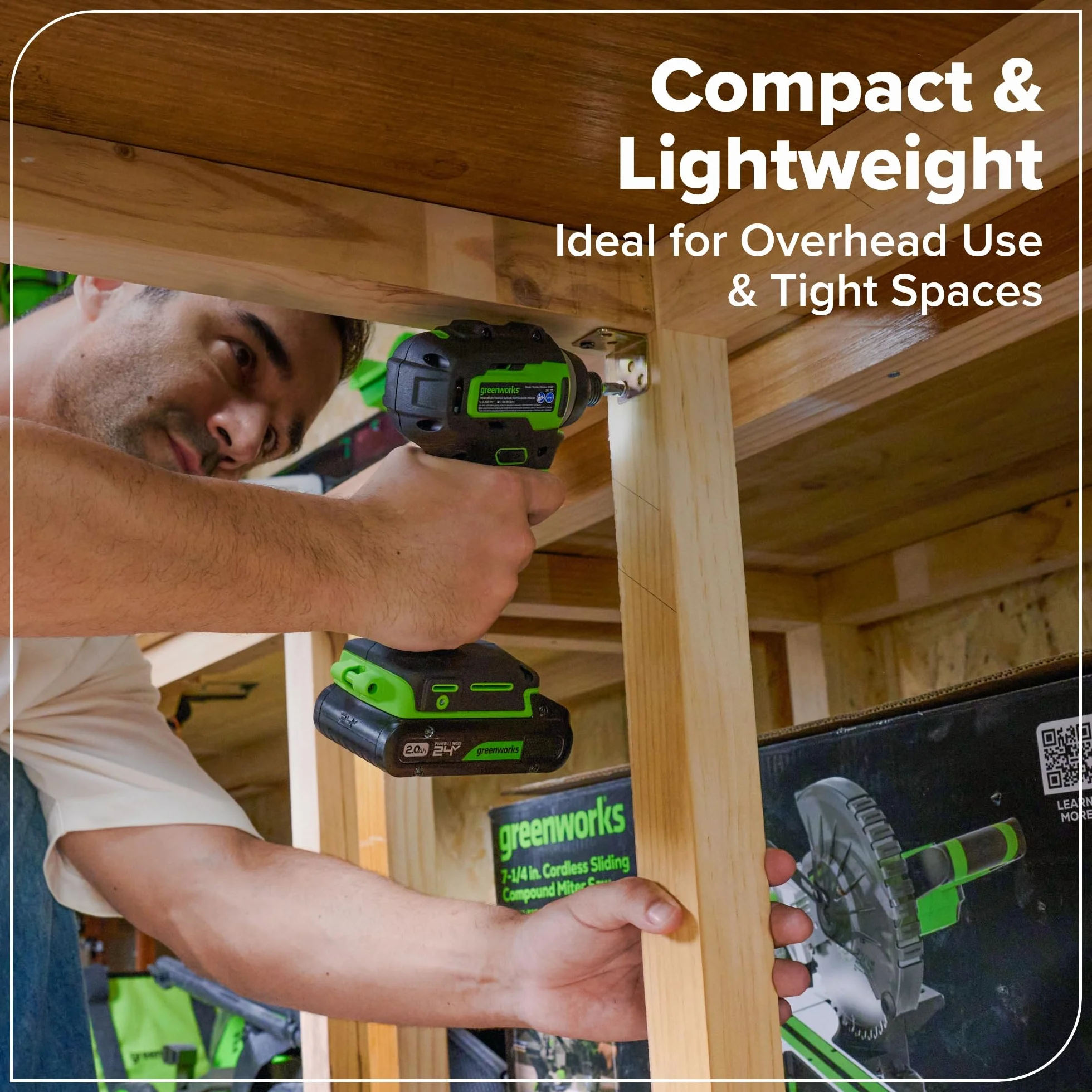 Greenworks 24V combo trapano avvitatore a percussione sega circolare alternativa a calare utensile multifunzione levigatrice torcia