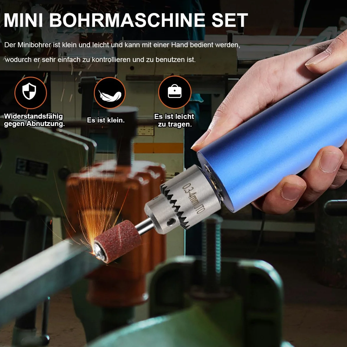 Mini trapano elettrico 13000 giri/min mandrino 0,3-4 mm per gioielli fai da te