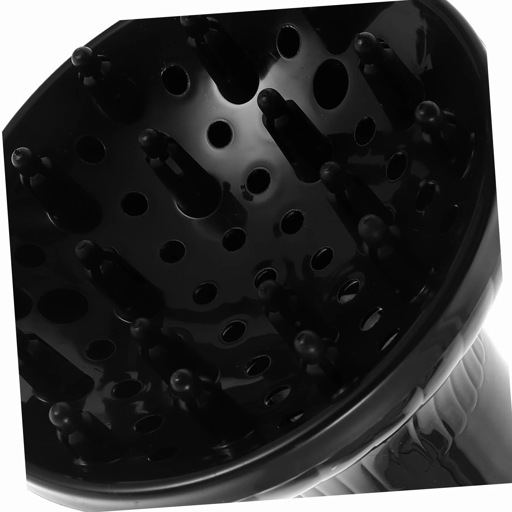 Diffusore per Asciugacapelli Ricci Nero in Plastica da Salone | Casa e Parrucchiere, Flusso a 360 Gradi, Riduce Crespo, Diametro 4, 2-4, 8cm