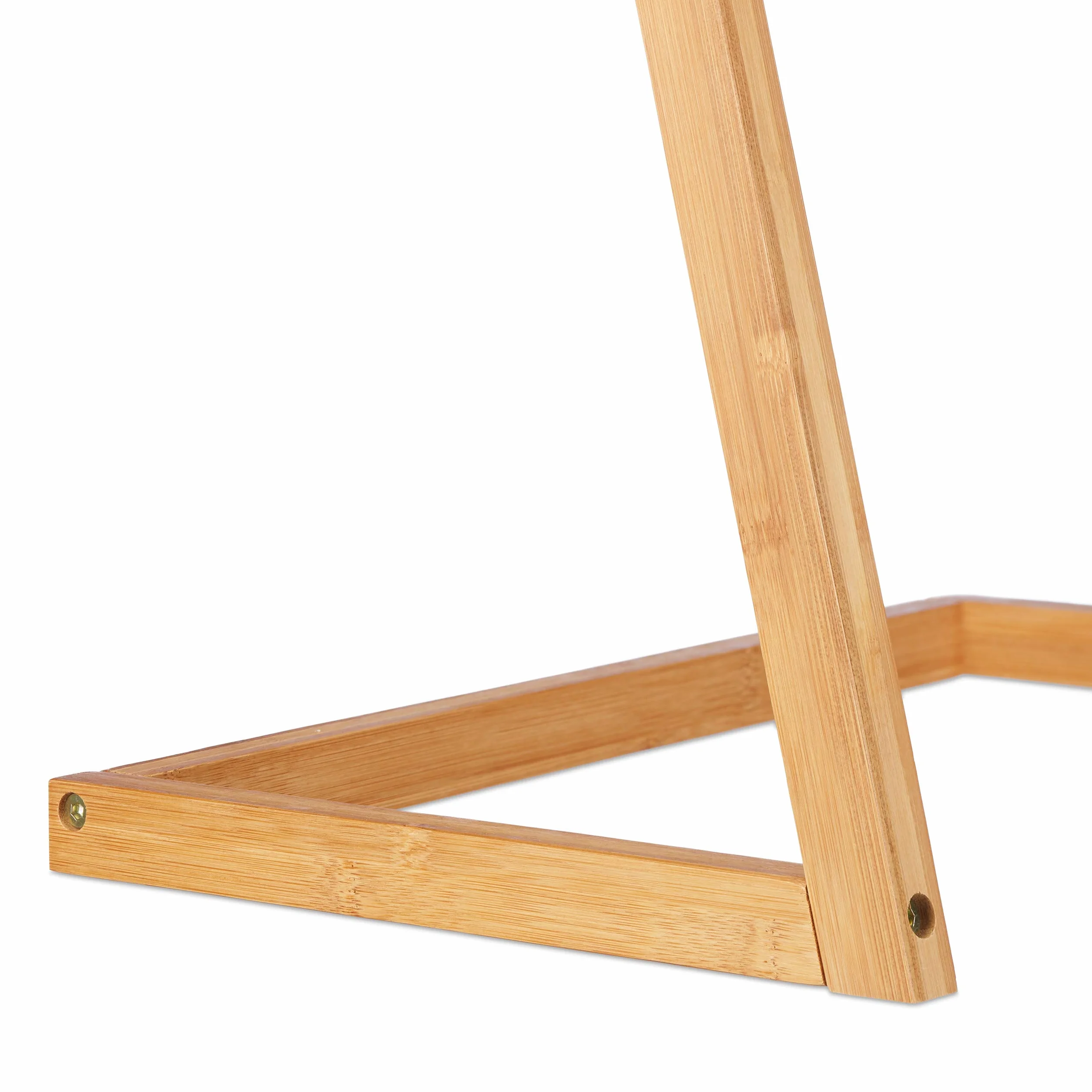 Relaxdays Portasciugamani a Scala Bambù 4 Pioli 98x40,5x28cm Naturale