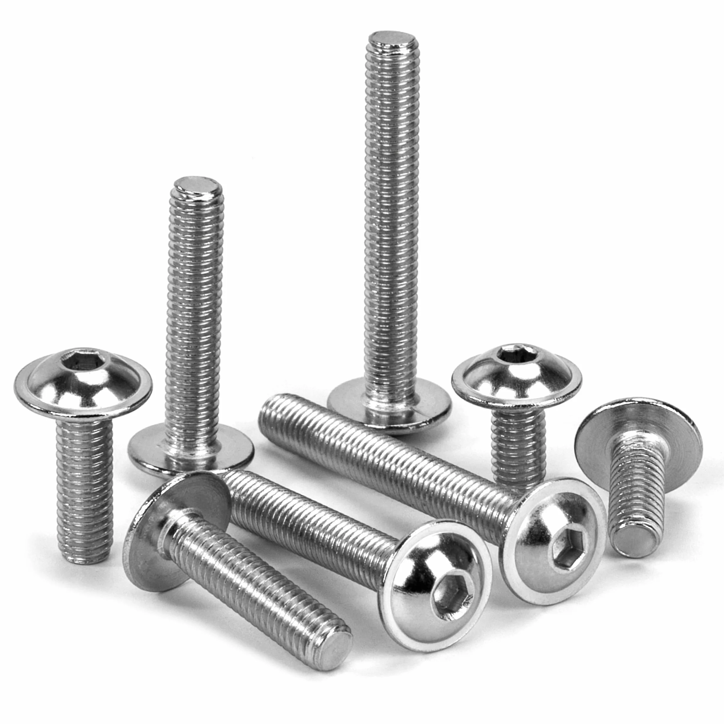 Viti a Testa Bombata con Flangia M5 x 30 mm Acciaio Inox A2 V2A 20 Pezzi