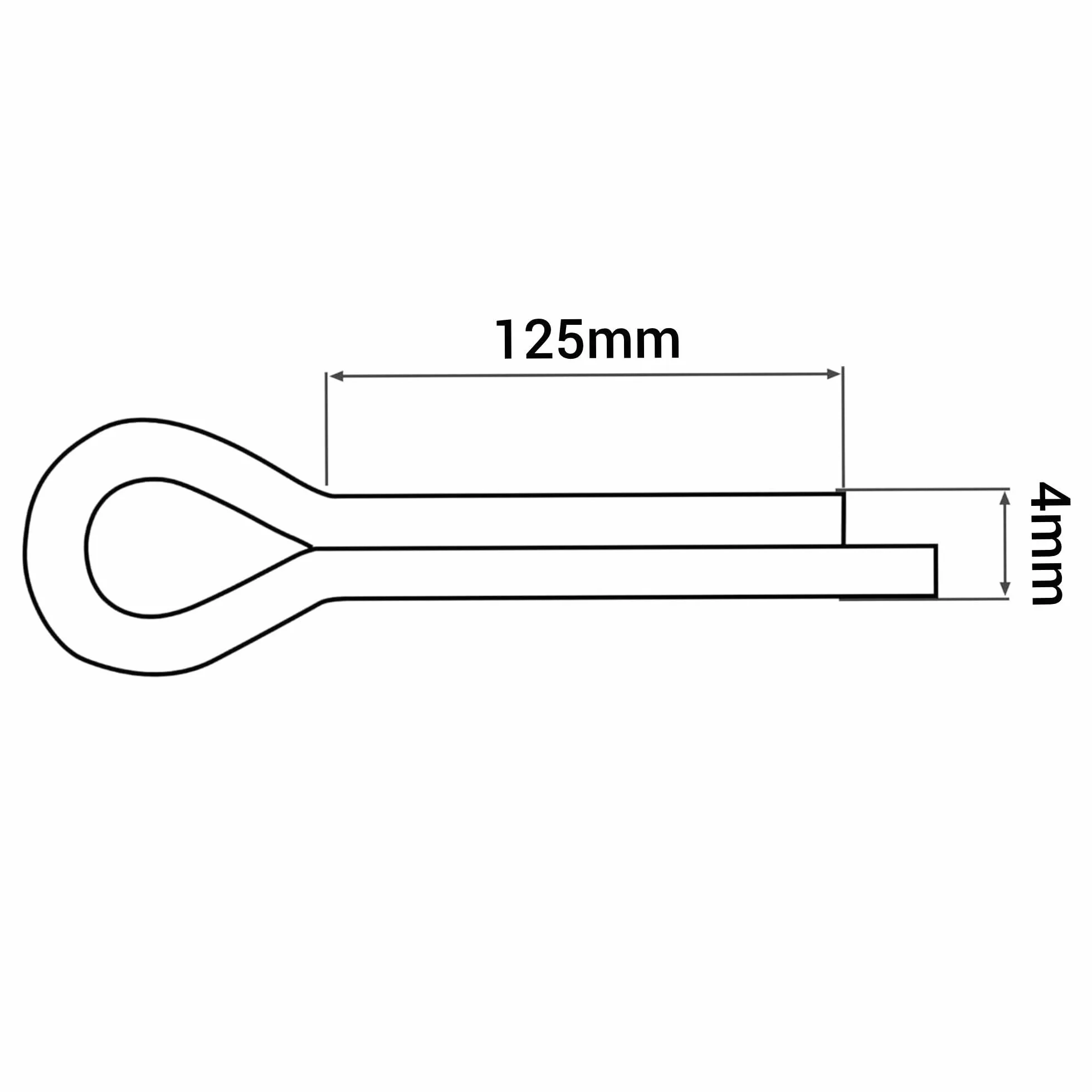 Coppiglie in acciaio zincato 4 x 125 mm DIN 94 SKIR'CO 50 pezzi