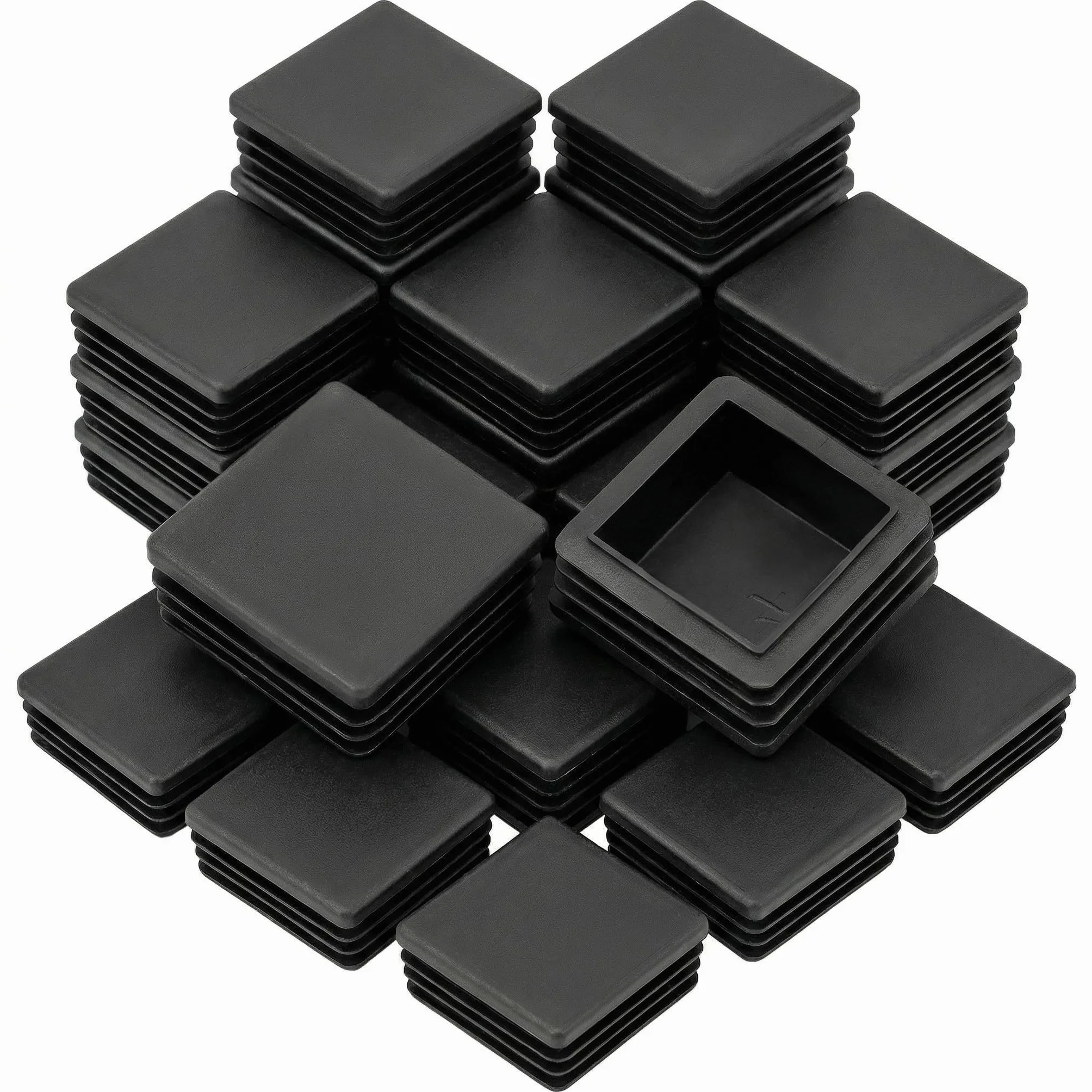 Tappo quadrato QWORK 40x40 mm plastica nero 20 pezzi
