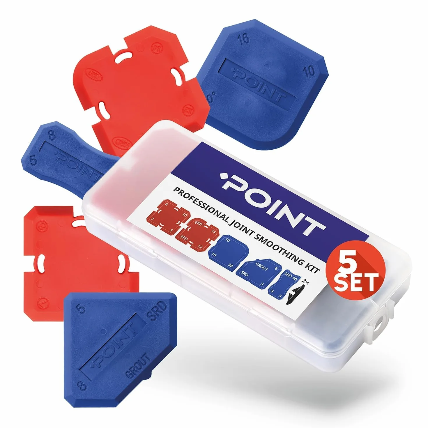 Set di strumenti per sigillatura in silicone, kit di finitura con 16 profili leviganti, per silicone, acrilico e sigillanti