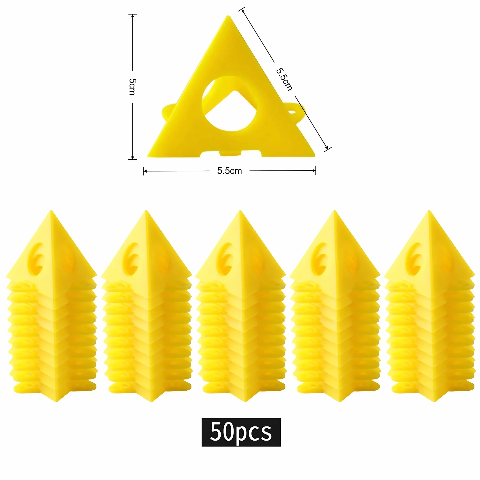 Supporti Piramide Pittura 50 Pezzi Coni Gialli Triangle Stands Alzate per Porte Armadio Tela Perforata Mobili