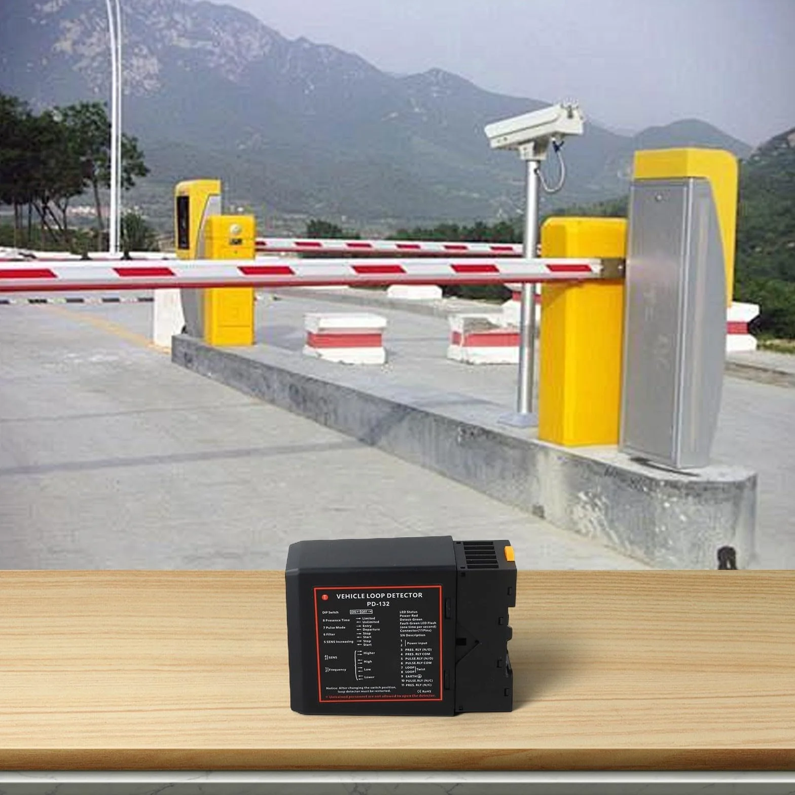 Sensore di circuito induttivo a canale singolo DC12V/24V per barriera di parcheggio automatica ACCESS nero