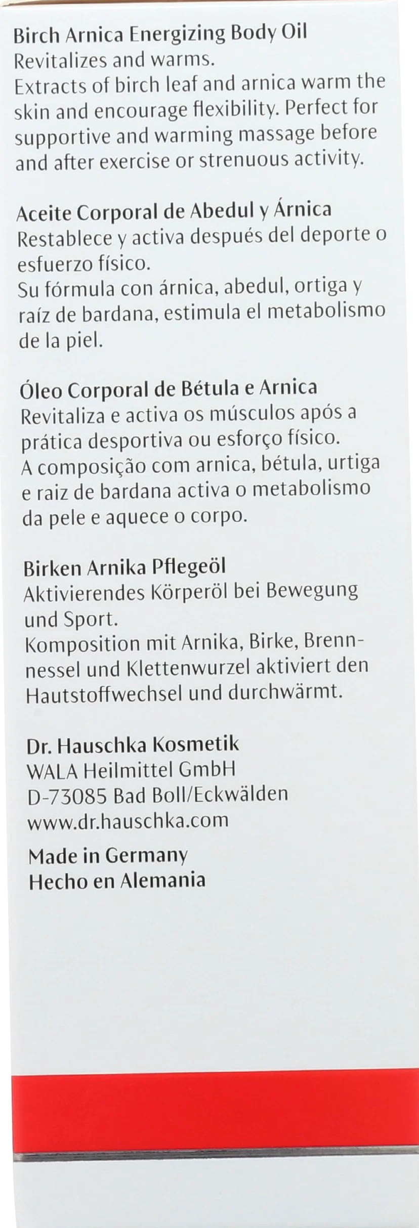 Dr.Hauschka Olio Corpo De Abedul & ÃRnica - 75 Ml