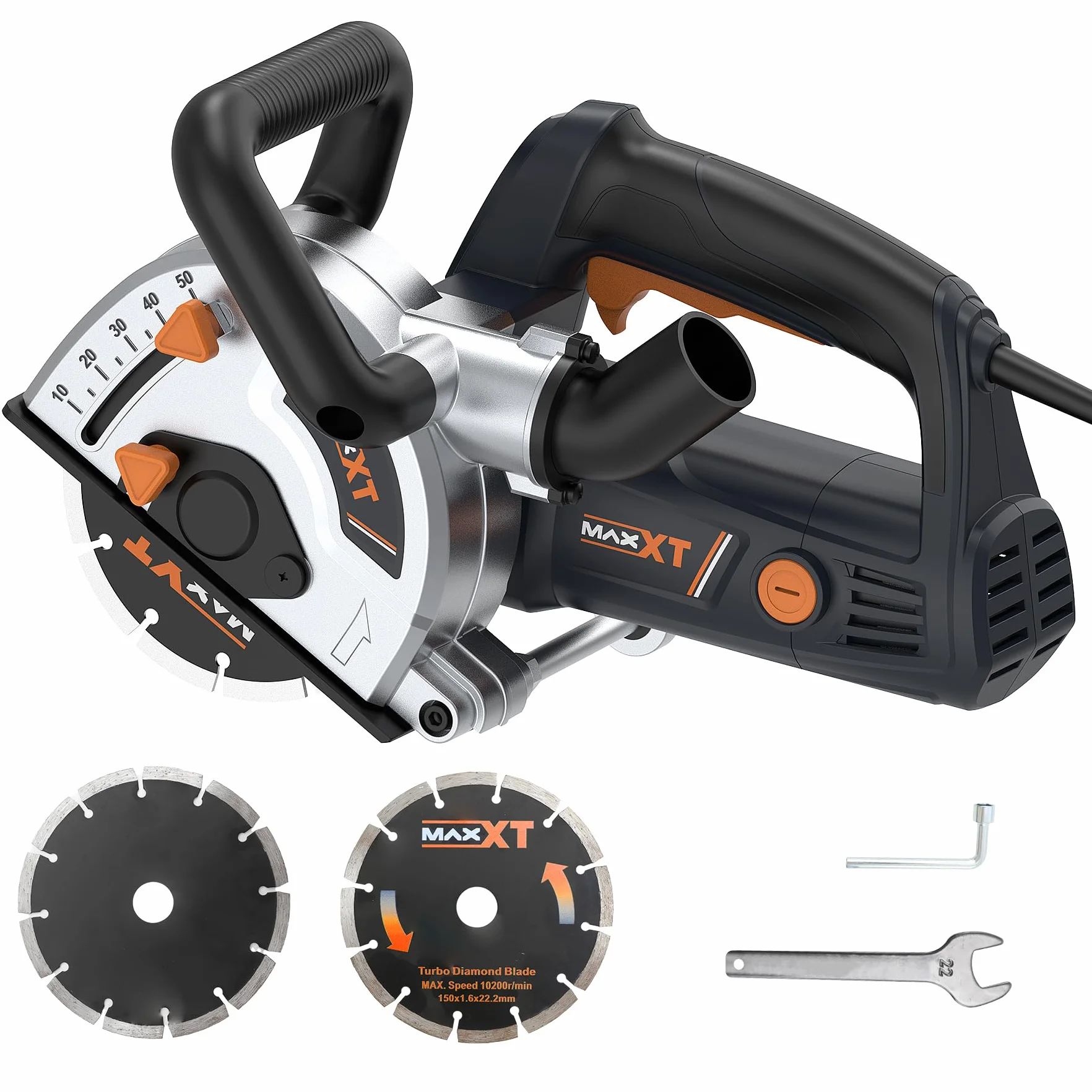 MAXXT Fresatrice Elettrica 1700W 220-240V 7500 rpm Profondità Taglio 10-50mm Larghezza 8-42mm