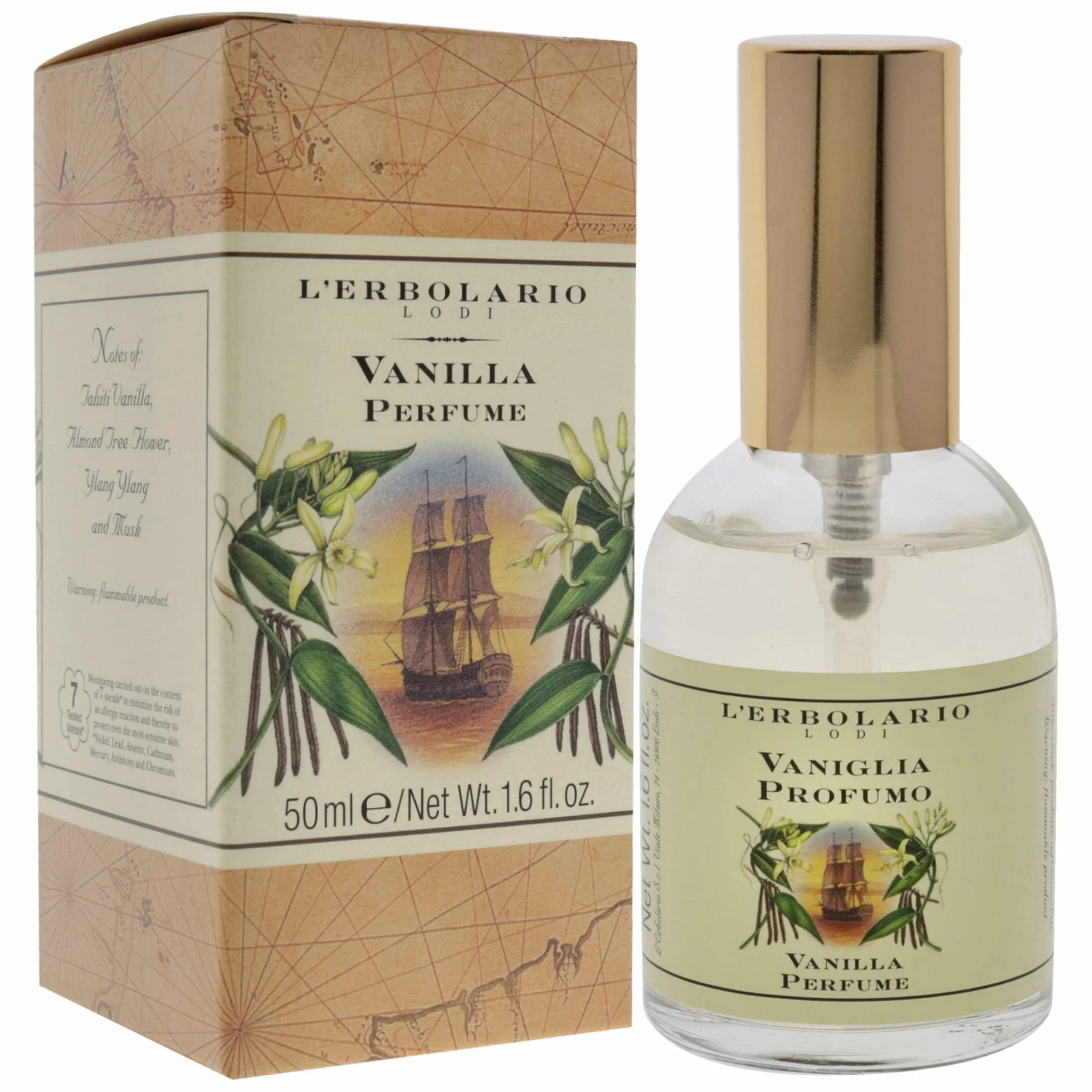 Lerbolario Perfume Vanilla, 50 ml, Confezione da 1, 1