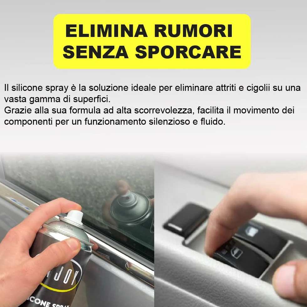 ENJOY TECH Silicone Spray Lubrificante 400 ml Protezione Anticorrosione Impermeabile Made in Italy