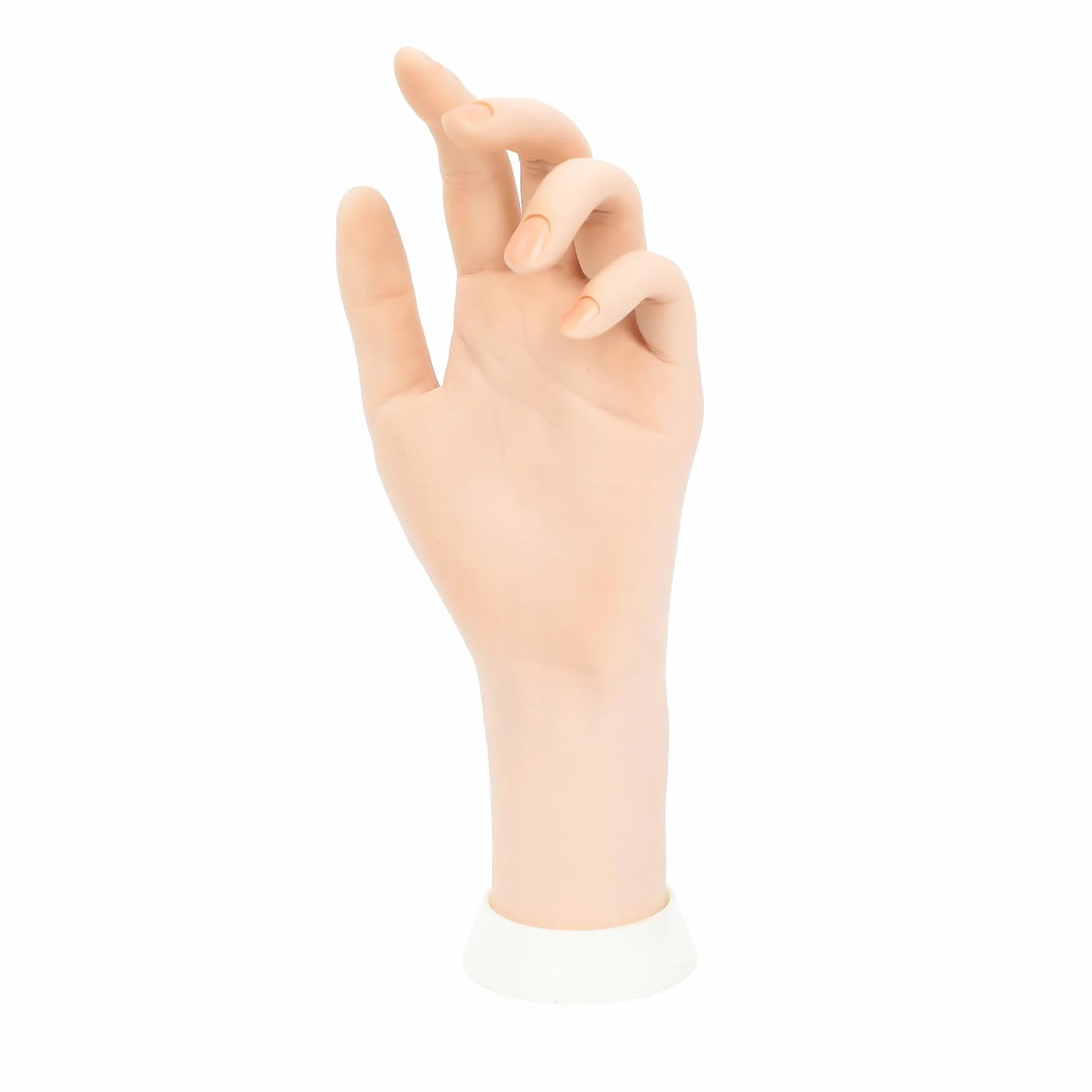 1 attrezzo per la pratica delle nail art trainer, mano sinistra, flessibile, per manicure, pratica protesi, mano per unghie (Mano sinistra chiara)