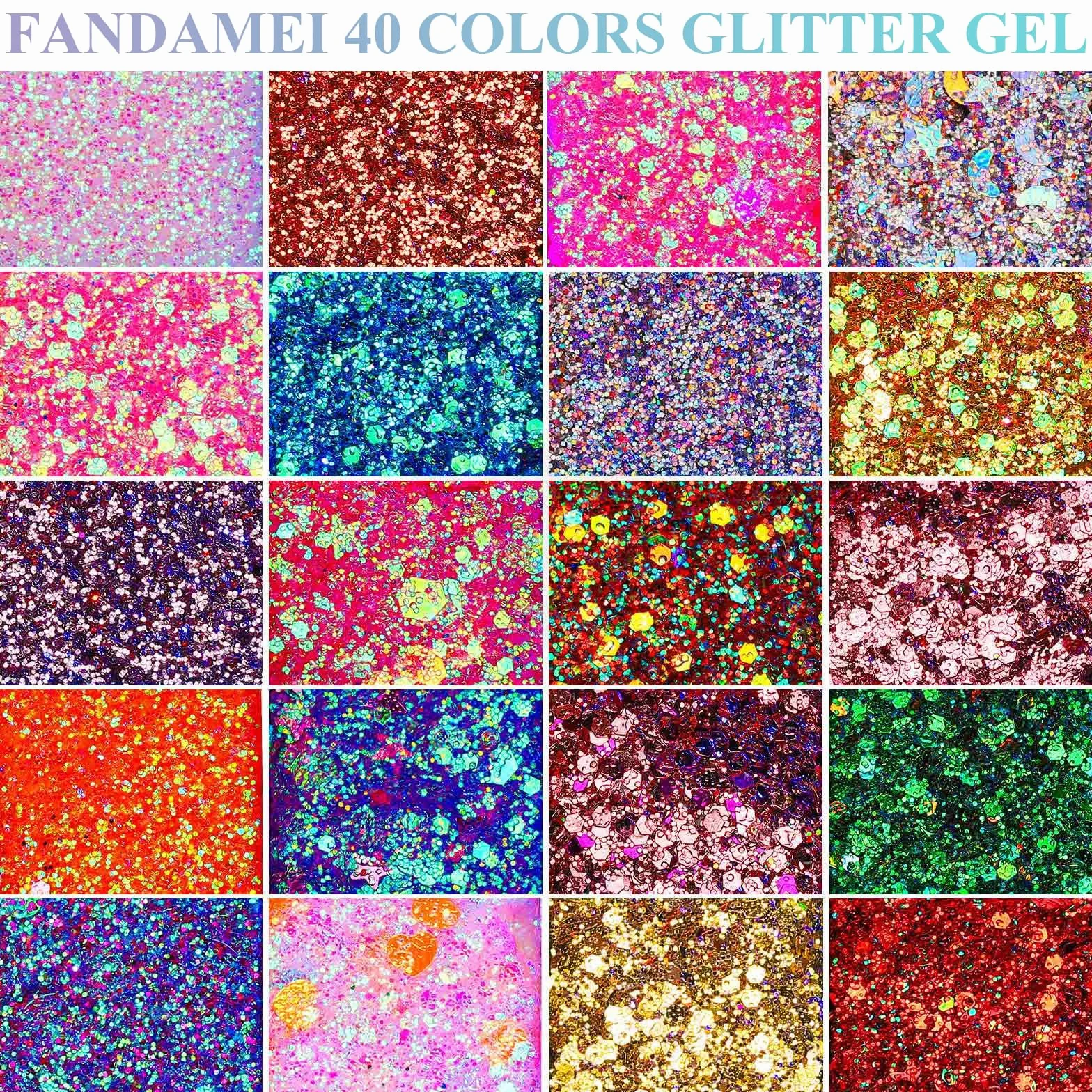 40 Colori Palette Ombretti Glitter, Palette Make Up per Corpo e Viso, Gel Glitter per Ombretti, Make Up Adulti Bambini, Set Trucco Carnevale Feste e Halloween
