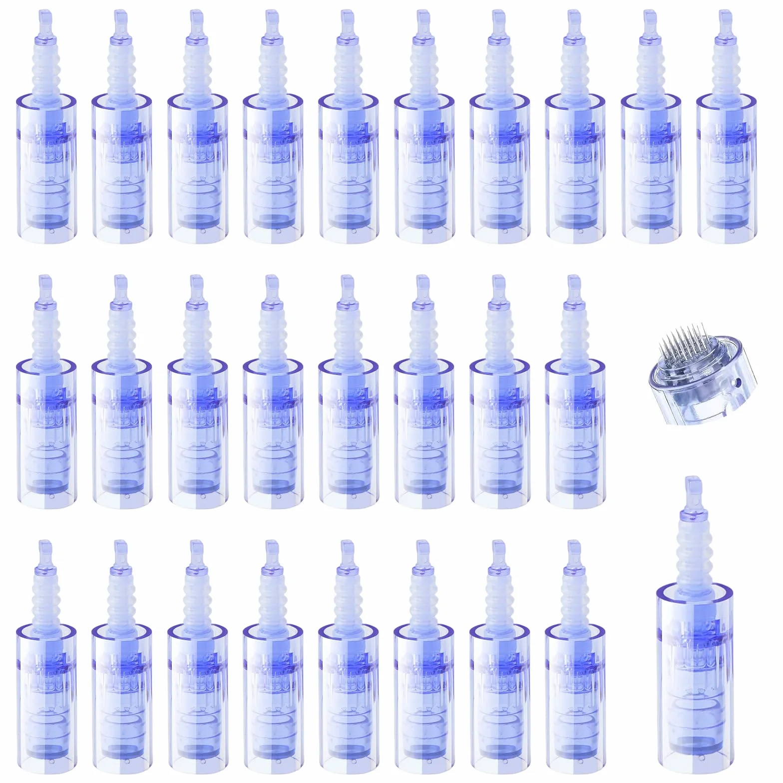 30 Pezzi Aghi Di Ricambio 36pin Dermapen Microneedling Confezionata Singolarmente Micro Aghi Dermapen Per Auto Electric Deep Microaghi Derma Pen Adatta alla Baionetta Penna Micro-ago