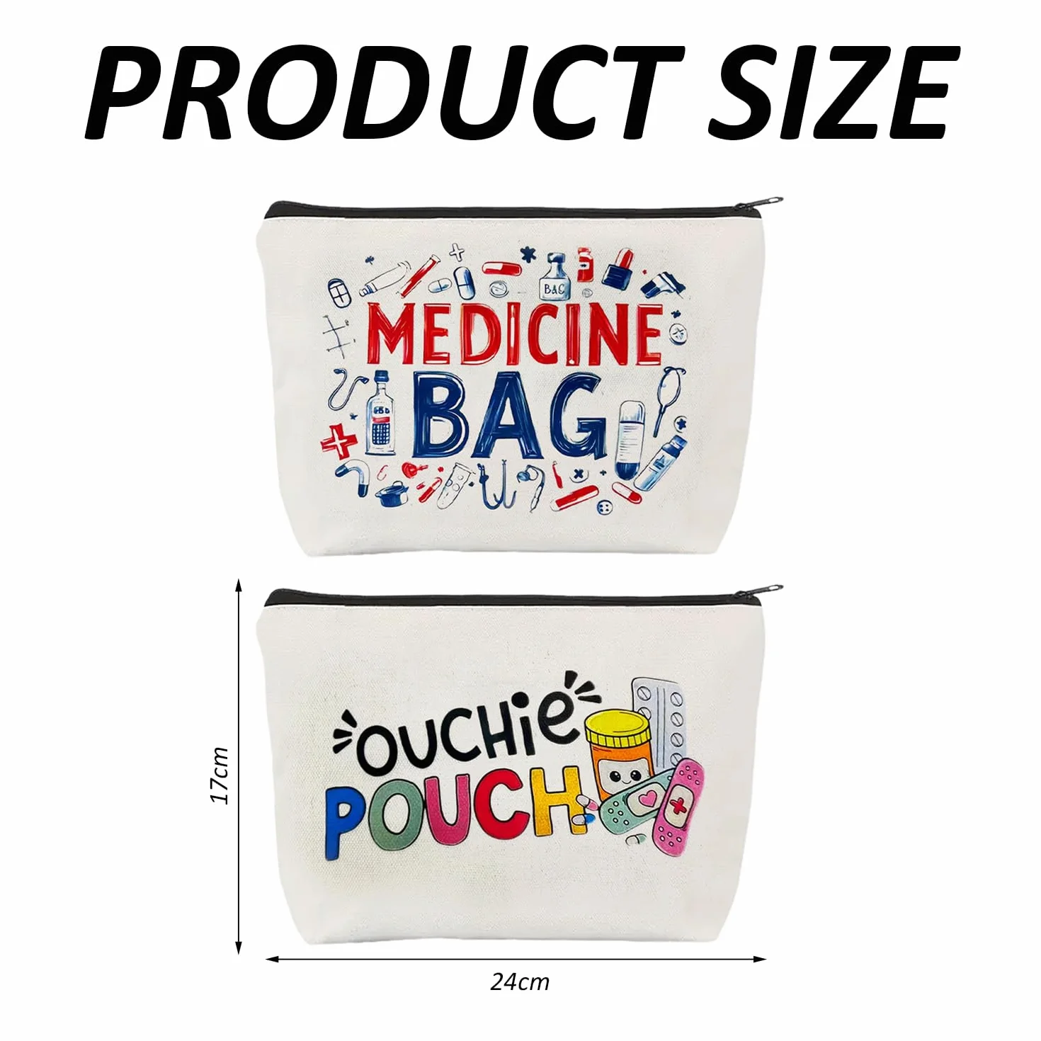 2 Lettera Portatile Sacchetti Cosmetici, Semplice Medicina Sacchetto Di Immagazzinaggio, Borsa Da Toilette Da Viaggio All'Aperto, Piccolo Oggetto Sacchetto Di Immagazzinaggio.