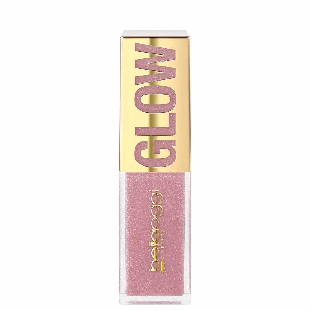 bellaoggi Glow Affair Rossetto Luminoso SOFT ROSE - Lip Gloss Labbra - Lucidalabbra con Perle di Vetro Finish 3D - Colore Modulabile - Idratante con Acido Ialuronico - Made in Italy