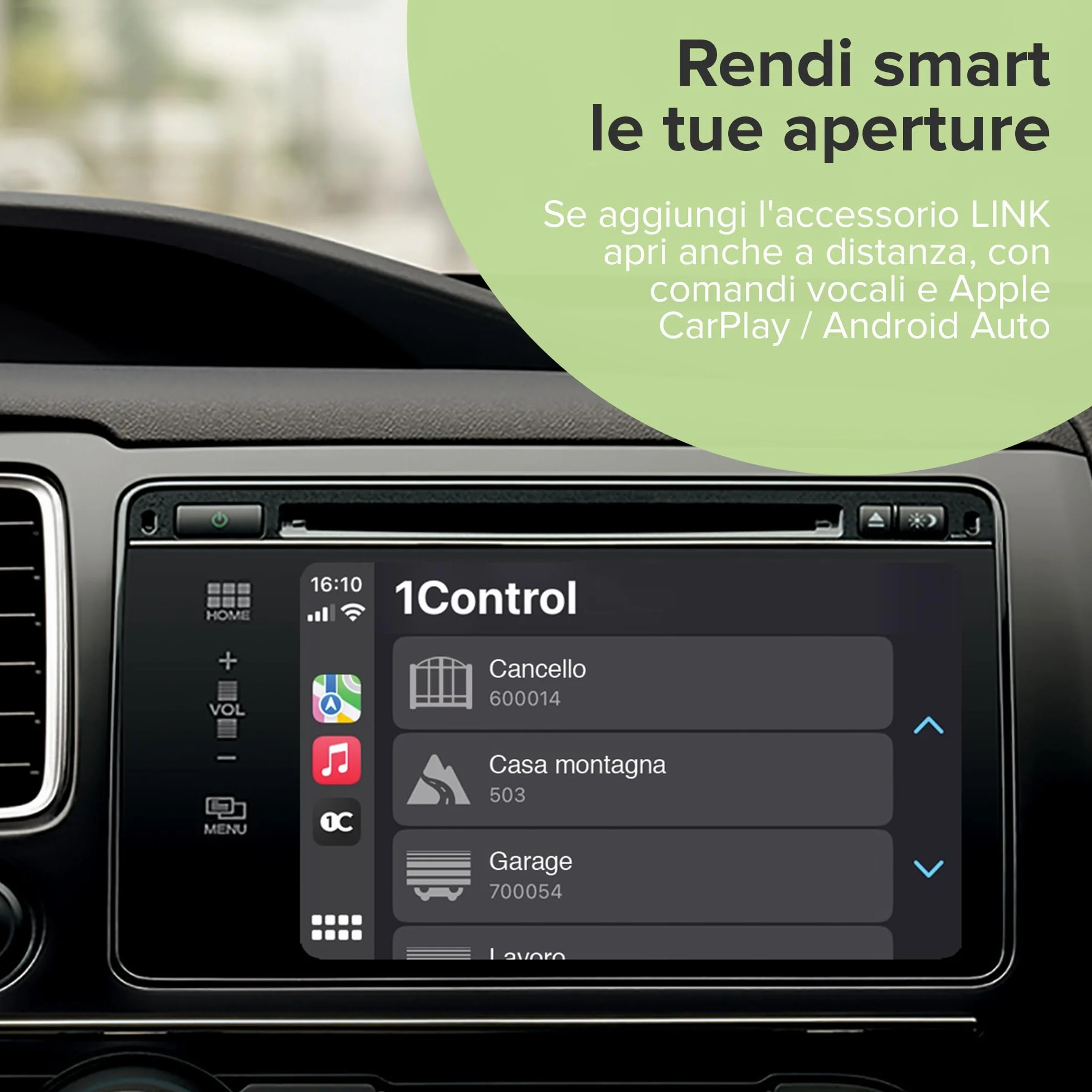 1Control SOLO Apricancello da Smartphone – Apri Cancello e Garage con Telefono e Smartwatch – Bluetooth, Rolling Code, Made in Italy