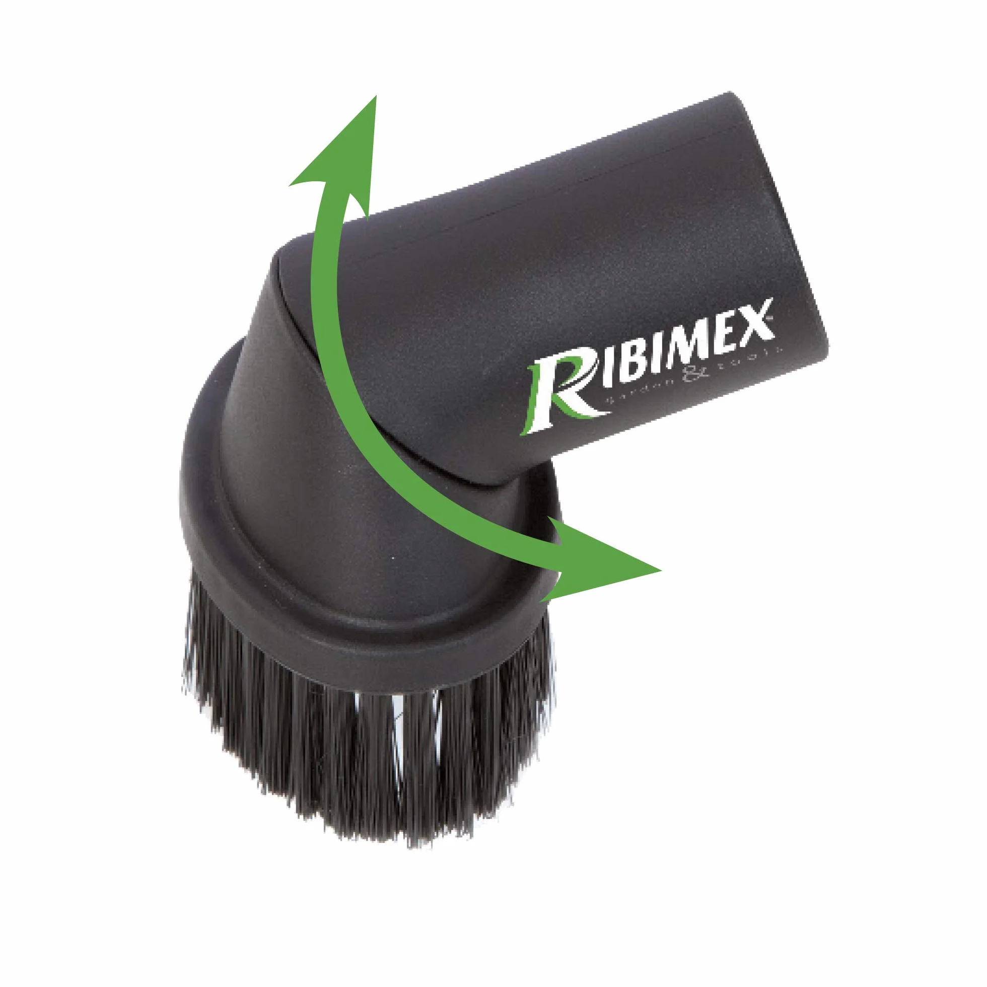 Ribimex Spazzola Orientabile per la Pulizia Stufe a Pellet, Setole in Nylon