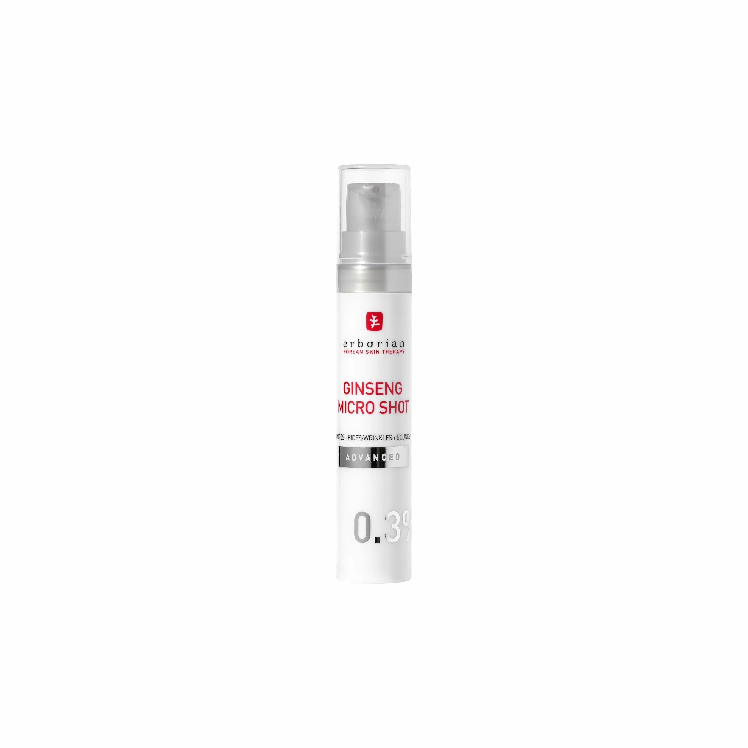 Erborian - Ginseng Micro Shot - Advanced 0.3% - Siero Viso Intensivo ispirato al Micro-Needling - Con Ginseng e Collagene per Rughe e Pori Affinati - Cura Coreana - 10ml