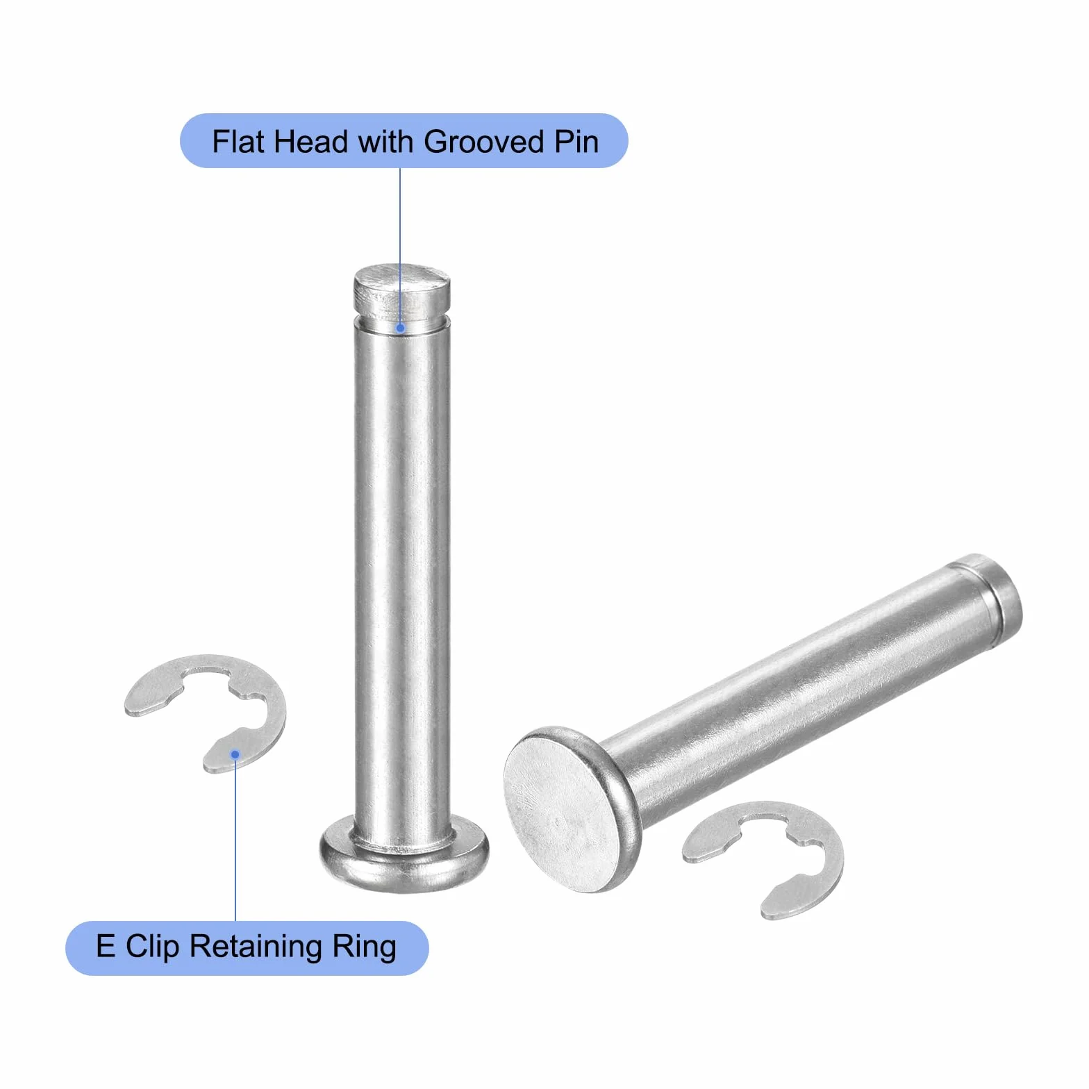 QUARKZMAN 5Set M6x35mm Perno Posizionamento Cilindrico Elastico Acciaio Inossidabile 304 Argento