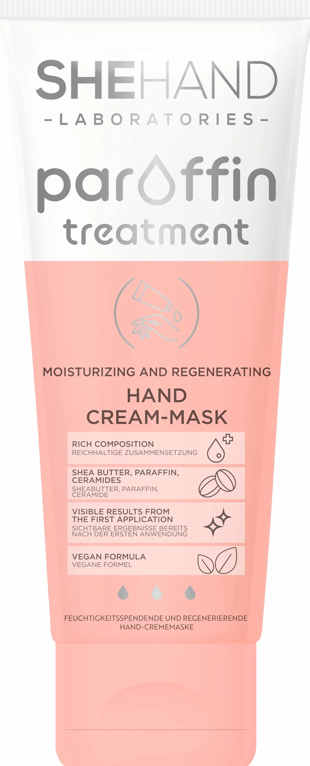 Trattamento alla paraffina maschera in crema idratante e rigenerante per le mani, 75 ml