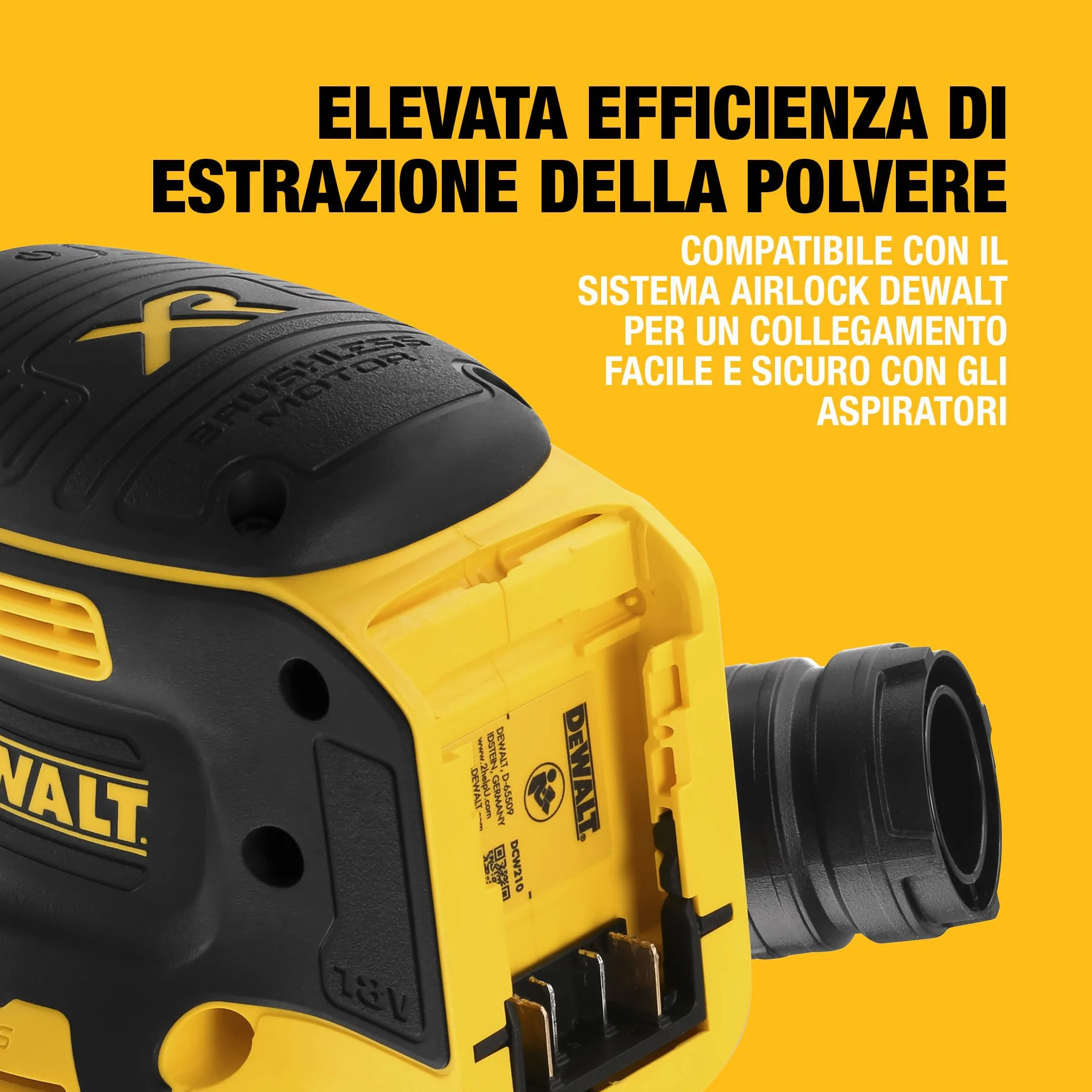 DEWALT Levigatrice Brushless 18V XR 125mm DCW210N-XJ