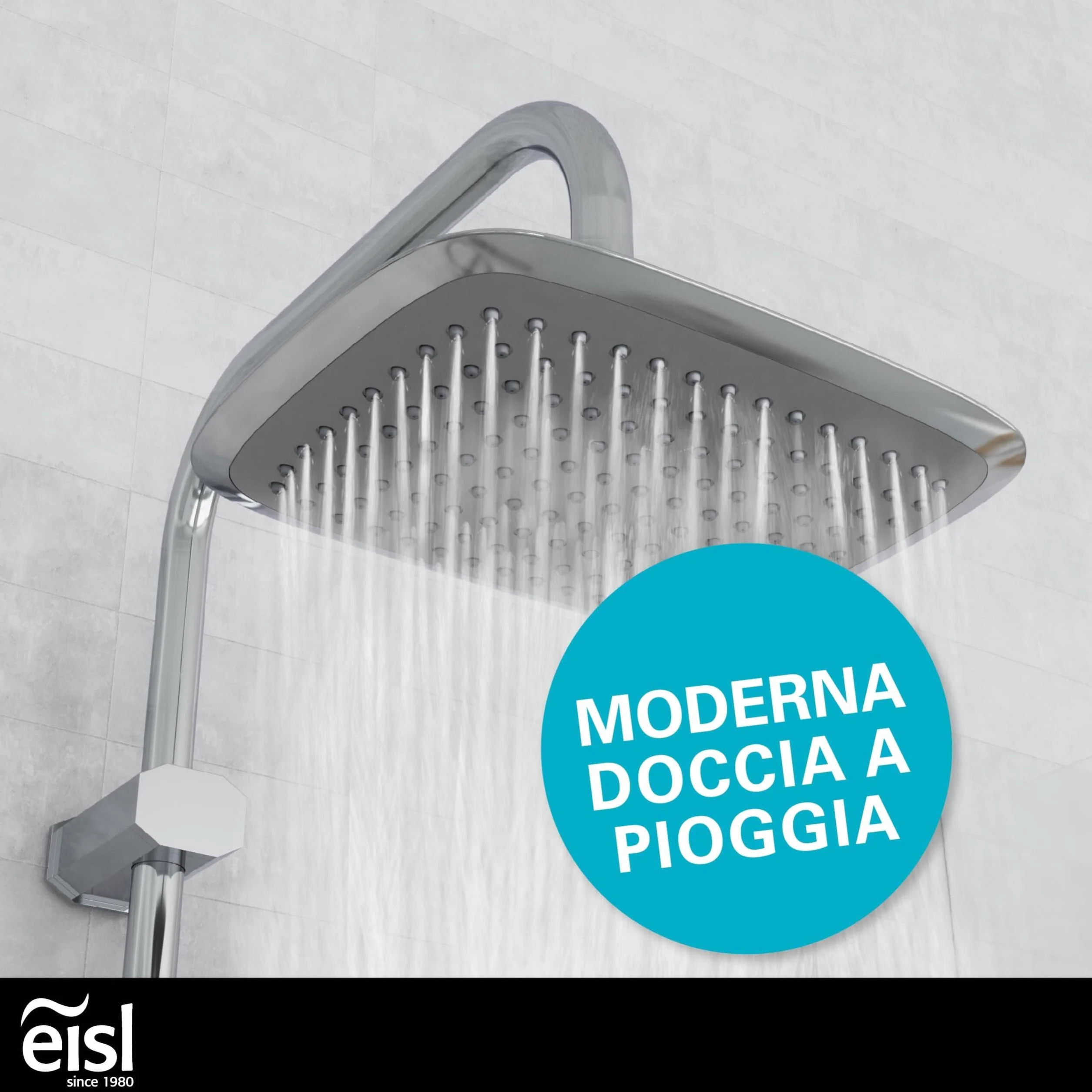 EISL EASY FRESH DX12006 Set doccia senza rubinetto colonna doccia pioggia grande doccetta cromato