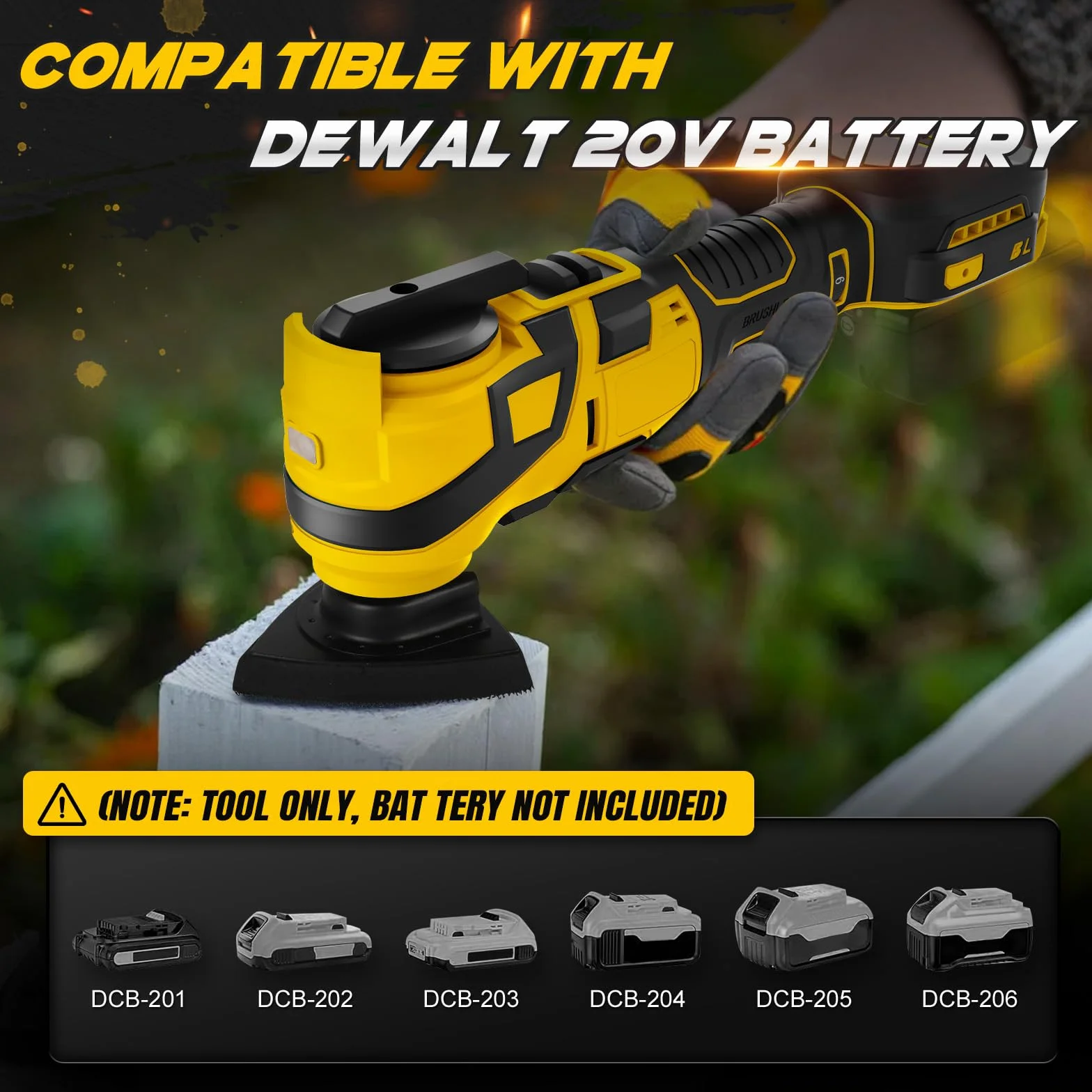 WingFly Multitool Oscillante Compatibile Dewalt 18V 20V 6 Velocità 10000-20000 OPM Senza Batteria