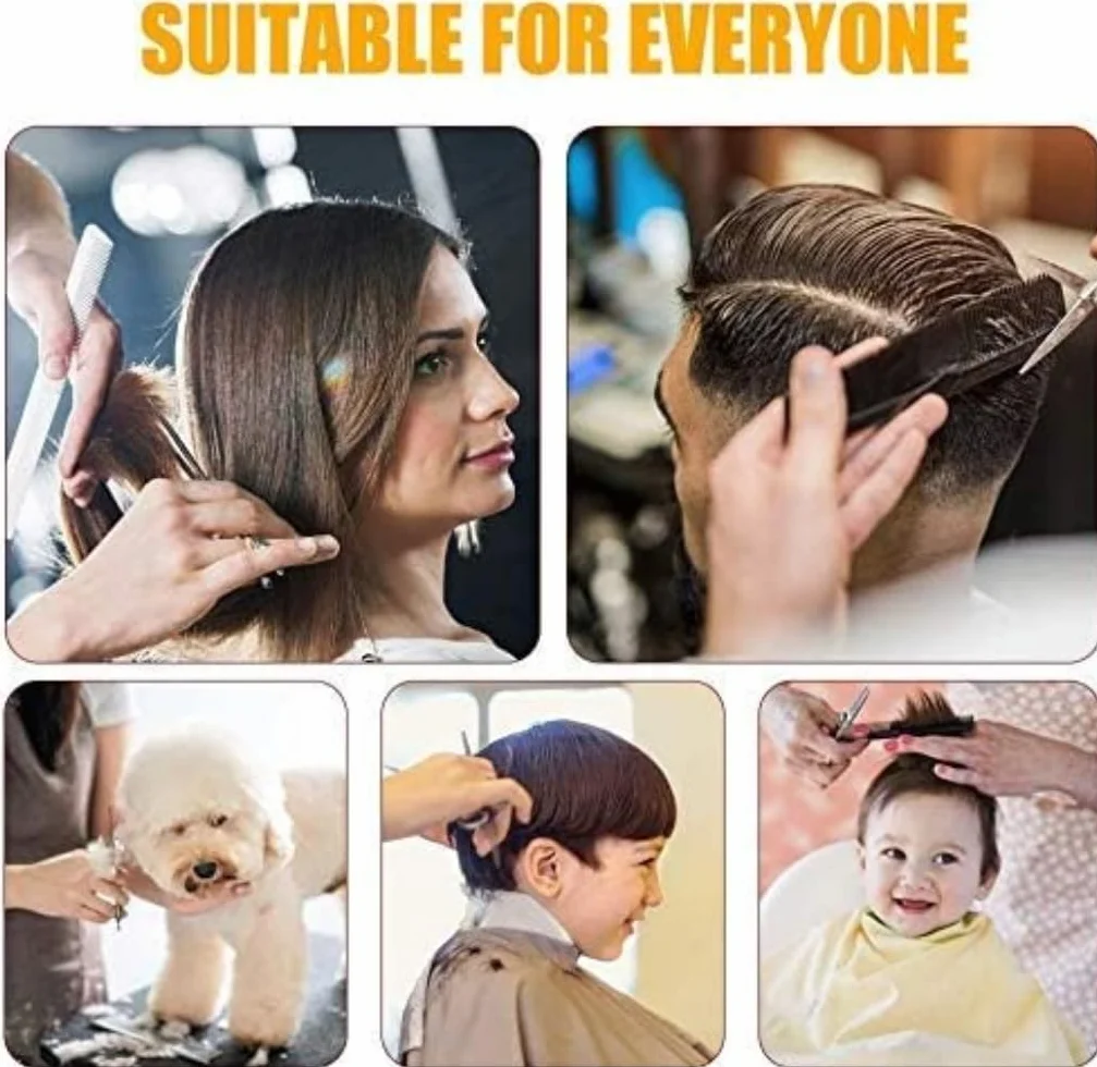 Friseurschere Profi 7 Pcs Haarschneideschere Set Haarschere Professionelle Friseur Set Rostfreie Bartschere Perfekter Effilierschere Linkshander Für Kinder Männer Frauen Haustiere Familie Friseursalon