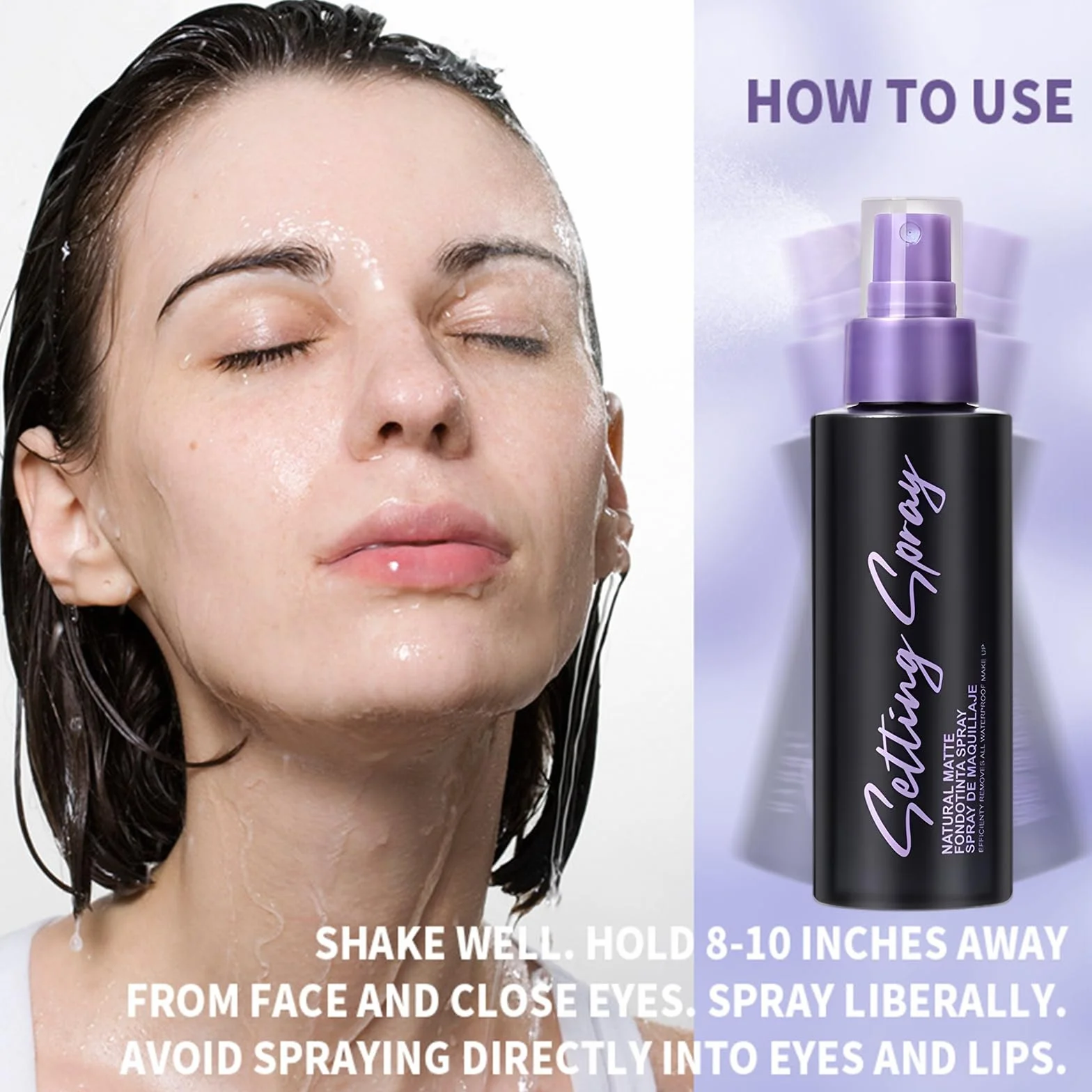 Makeup Setting Spray, Last Keep It Make-Up Fixing Spray, Fissante per il Make-Up, No Transfer, Ad Asciugatura Rapida, A Prova di Sudore e Umidità, Rinfrescante, Idratante,