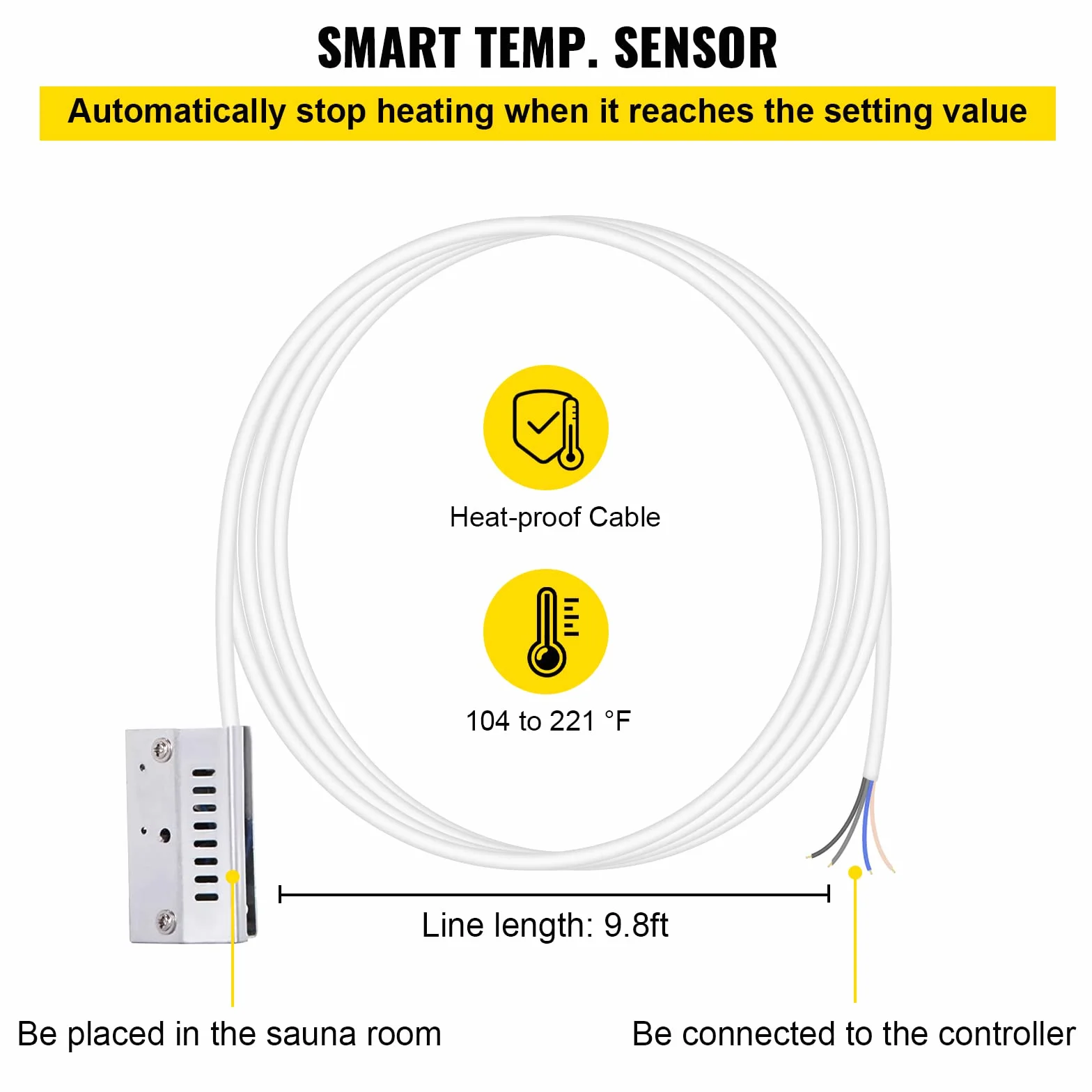 FlowerW Sauna Controller 3-9KW Digitale per Riscaldamento Stufa