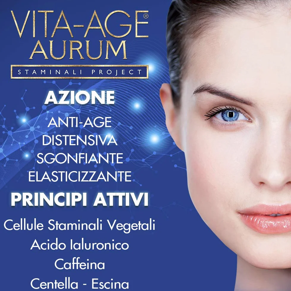 Bottega di LungaVita Natural Products Gel Borse E Occhiaie Vita-age Aurum - Contorno Occhi Anti Borse E Occhiaie - Con Cellule Staminali Vegetali