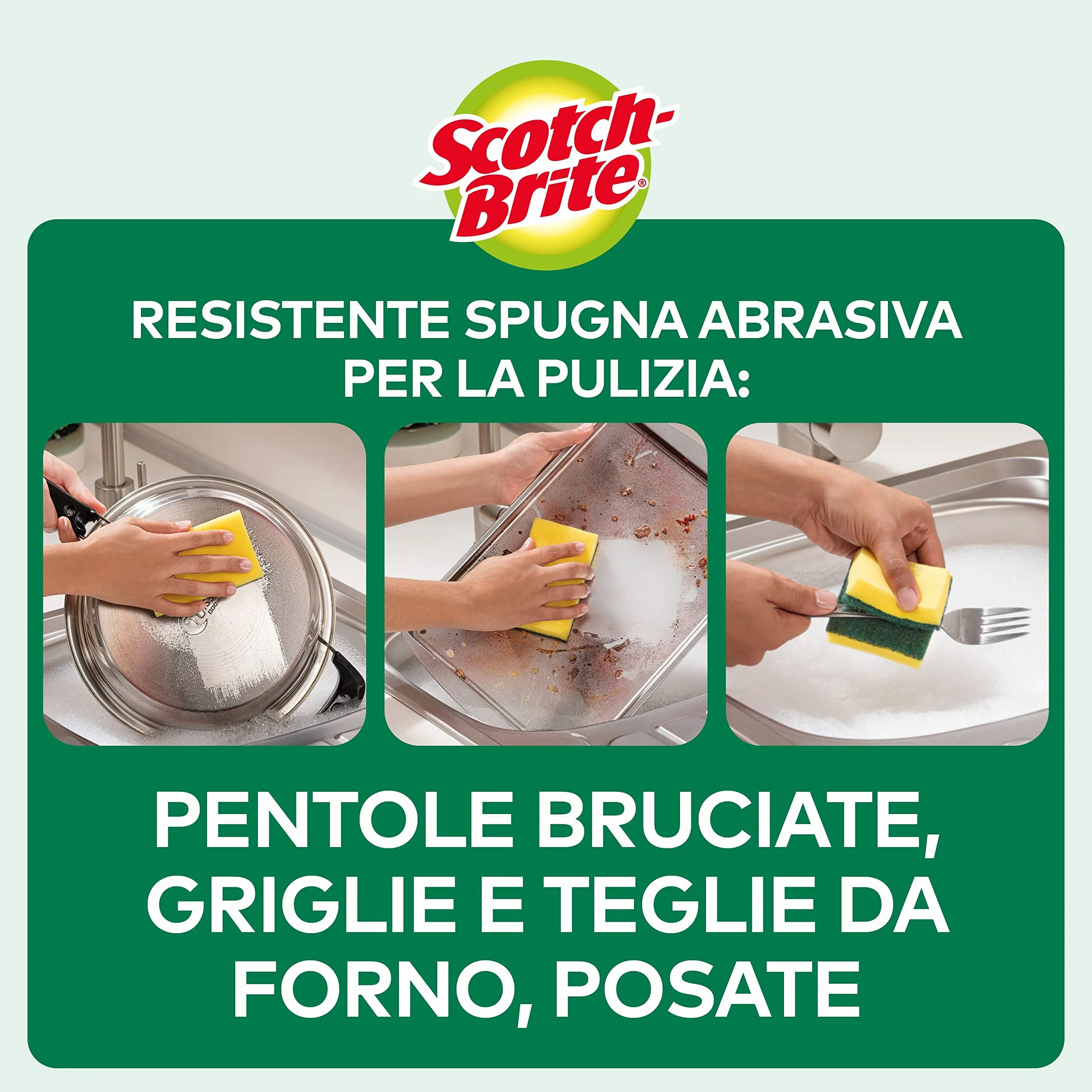 Scotch-Brite Spugna abrasiva Heavy Duty Classic, 20 pezzi