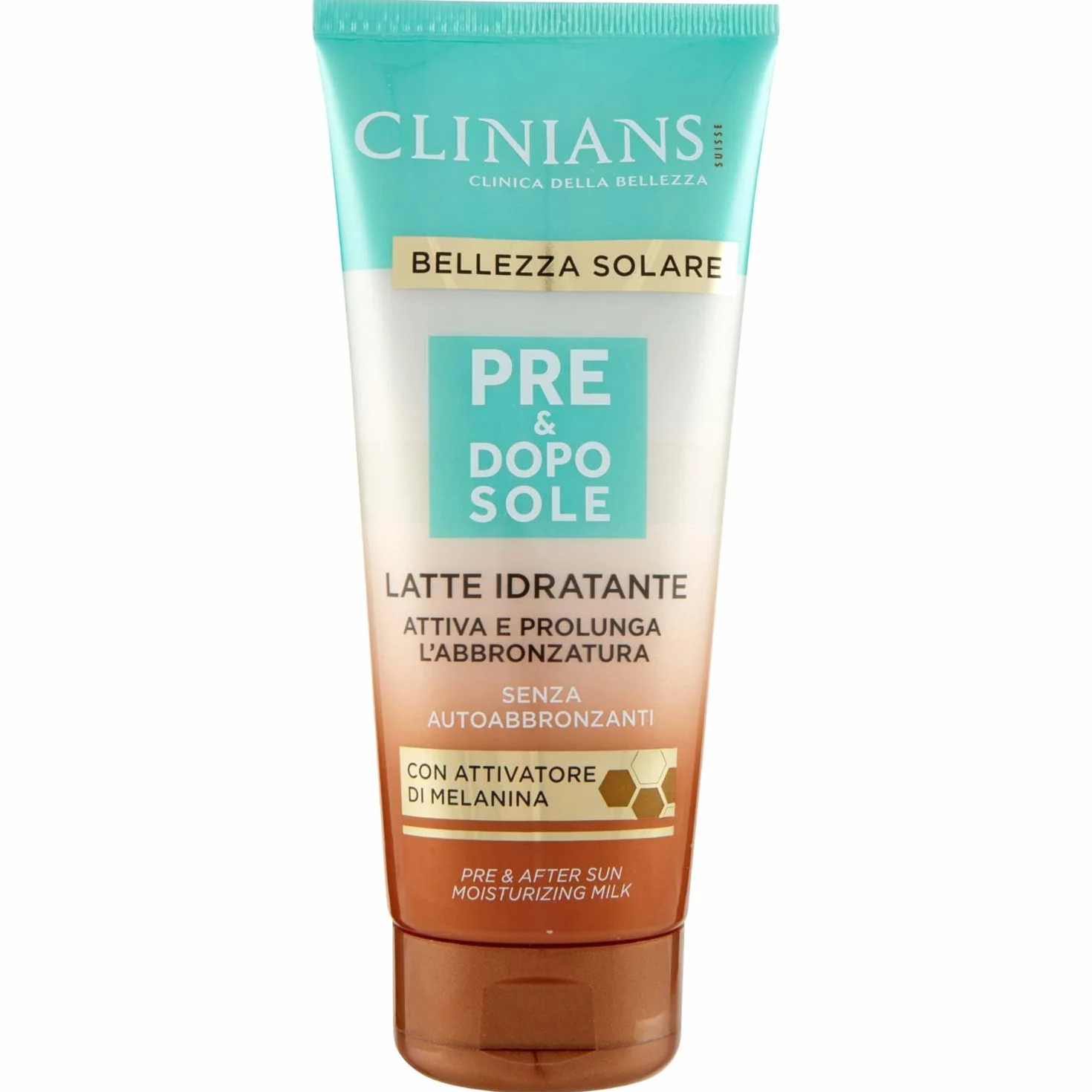 CLINIANS | Latte Idratante Pre&Dopo Sole, con Attivatore di Melatonina, 200mL