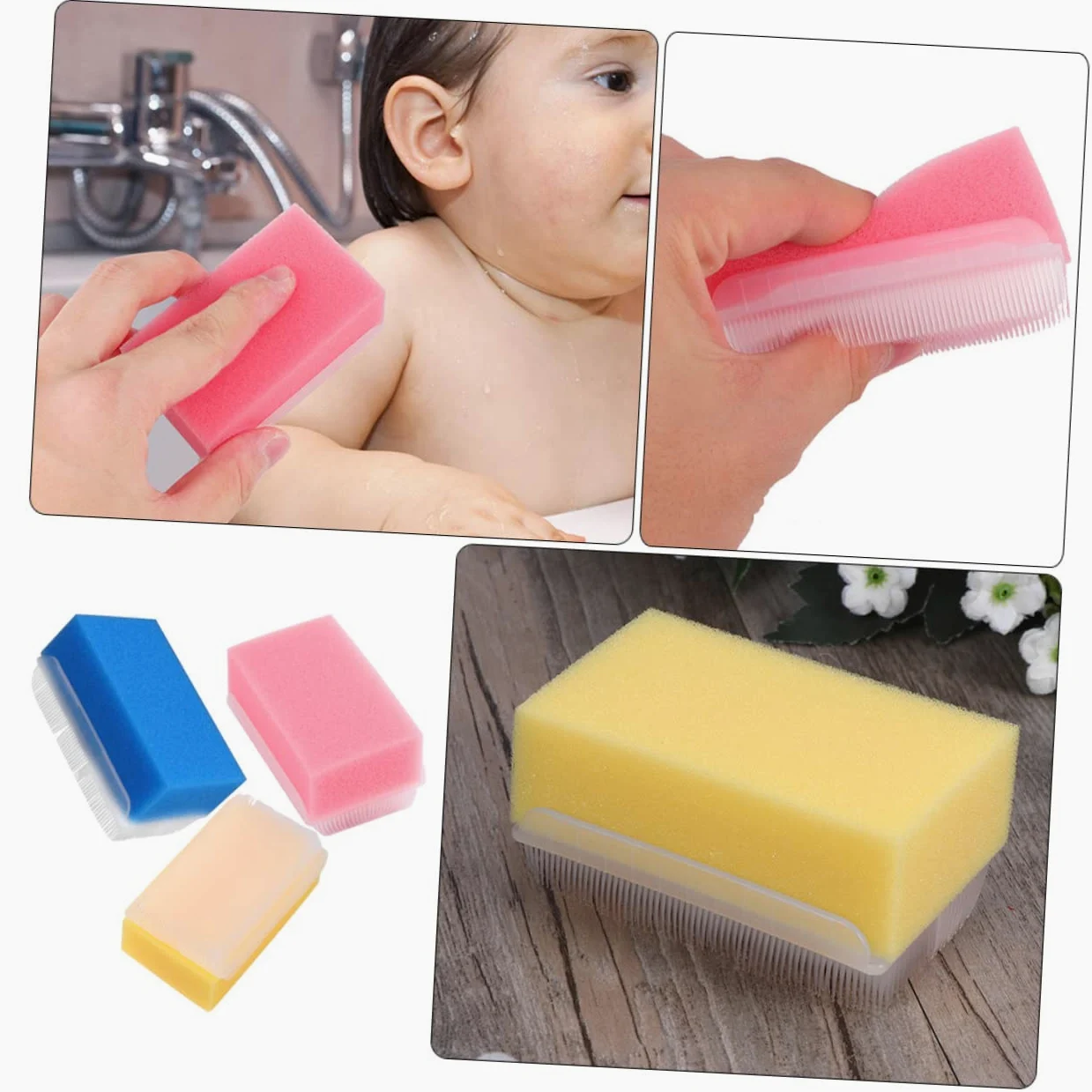 12 Pezzi Spazzola Massaggiante Spazzola Per Neonati Spazzola Sensoriale Spugna Morbida Spugne Da Bagno Per Neonati Spazzola Spugna Per Neonati Spugna Per Il Bagno Spazzola Per Il
